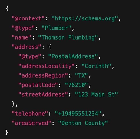 Schema Markup for Plumber